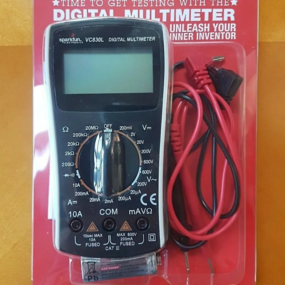 College Physics Multimeter - SparkFun Digital Multimeter - Basic - Excellent - Picture 1 of 3